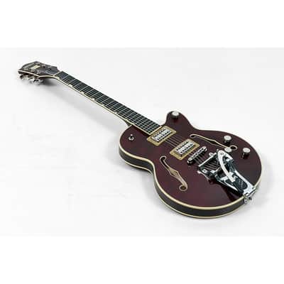 Gretsch Guitars G6659TFM Players Edition Broadkaster Jr. Center Block Bigsby Semi-Hollow Electric Guitar Regular Dark Cherry Stain image 1