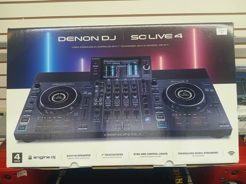 Denon SC LIVE 4 Standalone 4-Deck DJ System 2022 - Present - Black image 1