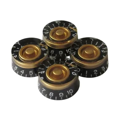 Les Paul Speed Knobs - Black with Gold Accent (Set of 4) image 3