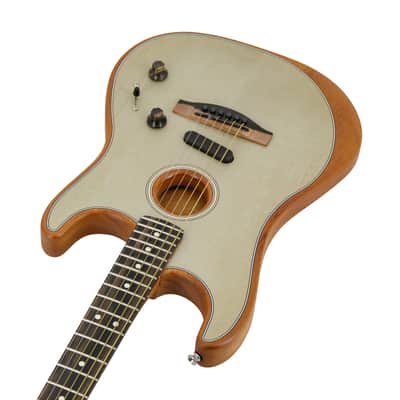 Fender American Acoustasonic Stratocaster w/Bag, Transparent Sonic Blue, US208XXXX image 2