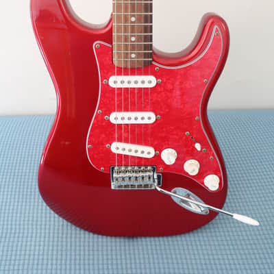 Almost Vintage 2004 Squier Vintage Modified Stratocaster Strat Guitar Candy Apple Red Made in Indonesia Very Clean Solid Guitar image 2