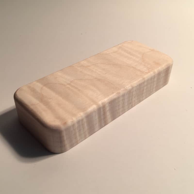 Guilford Flame Maple P-90 Pickup Cover - No pole Piece Holes - 1 cover  Natural Wood image 1