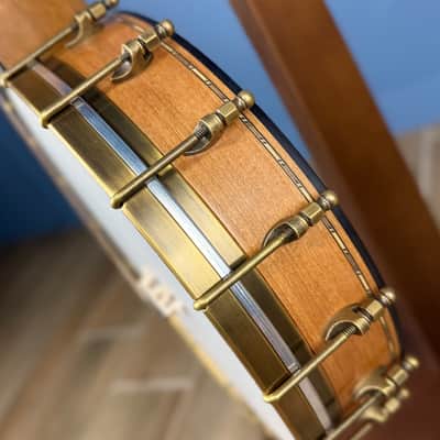 Rickard 12" Cherry Little Wonder Banjo with Antiqued Brass Hardware image 7