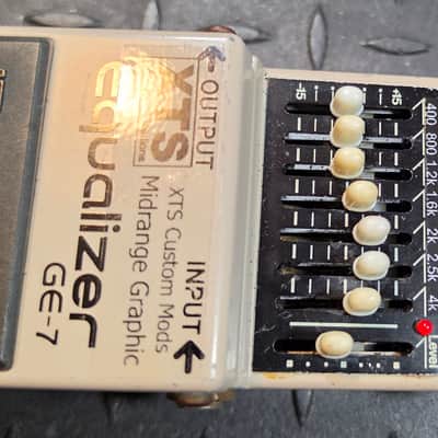 Boss GE-7 Graphic Equalizer XTS Midrange Mod Xact Tone Solutions Modded EQ Black Label Taiwan image 3