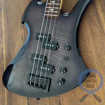 BC Rich Mockingbird Bass, Japan Edition, Black Flame Burst, 2000s image 1