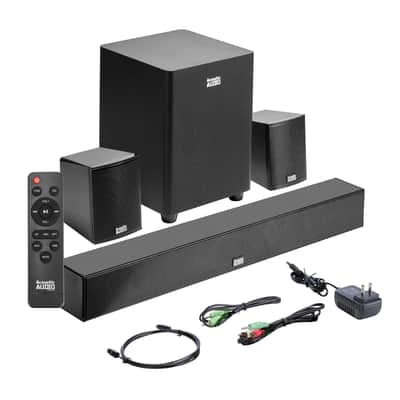 Acoustic Audio 5.1 Bluetooth Studio Sound System – Soundbar + Subwoofer + Satellites image 1