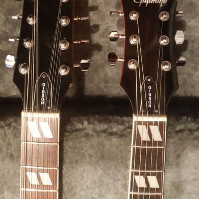 Epiphone G-1275 G1275 Double Neck Doubleneck Cherry 2000s image 4