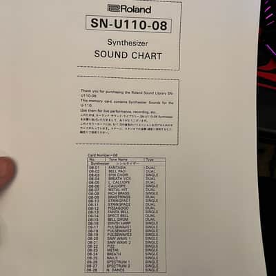Roland SN-U110-08 Synthesizer 80s and 90s image 4