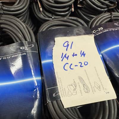 3-Pack - New CC-20 20FT - 1/4" To 1/4” Instrument Guitar, Keys, Bass Audio Cable image 3
