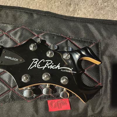BC Rich Warlock Platinum series Black Guitar B.C. Made in Korea Widow Headstock image 1