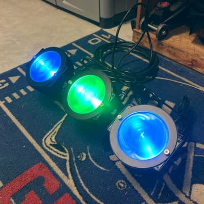 3 pack American DJ DOT246 Dotz Par 1x36w COB RGB LED Par Light 2010s - Black image 2
