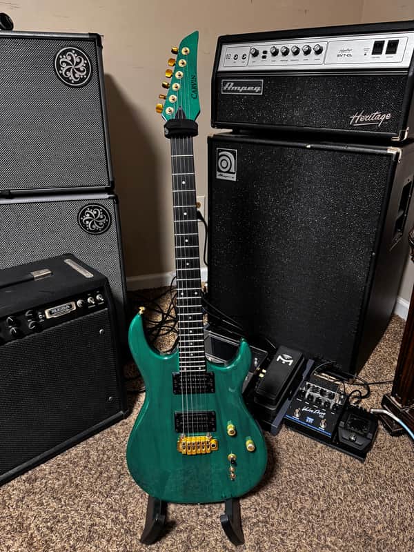 1990s USA Carvin DC127 Neck-Through – Emerald Green – Original Case – Excellent Condition image 1
