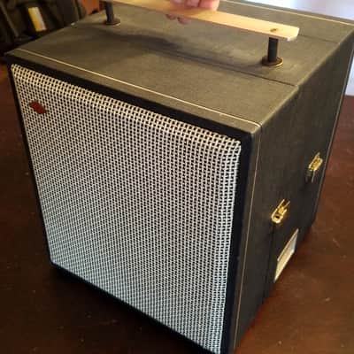 Oki 555 2-speed R2R 1/4" tape recorder stereo detachable AlNiCo speakers Japan 1960s - Black and Gold image 7