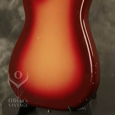 original 1962 Fender Duo-Sonic SLAB BOARD Shaded Sunburst/Maroonburst HANG TAG! image 15