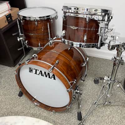 Tama Star Bubinga Bop Drum Set - Natural Indian Laurel 18x14 12x8 14x12 image 2