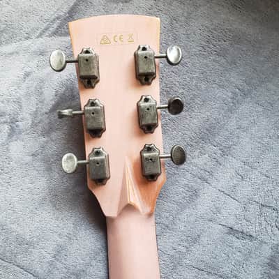 IBANEZ AV8CE-AFP | Full "Thermo Aged" Mahogany top sides & back | Antique Flamingo Pink | Serial No. 1X-01 CD191116747 image 16