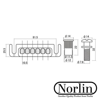 Norlin GB-BDSC Adjustable Wraparound Bridge for Gibson® Guitars - Compare to Leo Quan Badass Bridge image 3