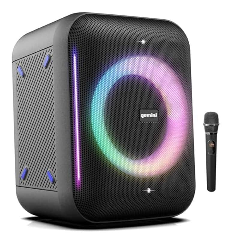Gemini Sound GRV-650L UltraRave | 320W Portable Bluetooth Speaker with Dynamic LED Lighting & Wireless Microphone | USB, Aux, TWS Stereo Pairing | Ideal for Home, Parties, Karaoke image 1