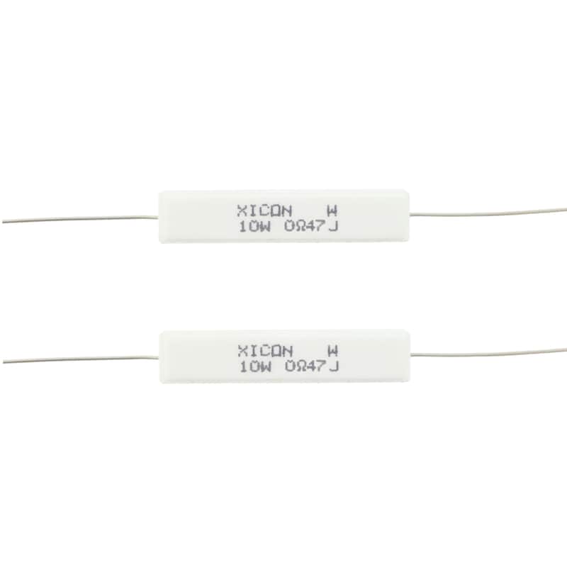 10 Watt Ceramic Cement Power Resistor, 0.47 Ohm, Pkg. of 2 image 1