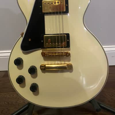 Left Handed Gibson Les Paul Custom 2009 - Alpine White imagen 2