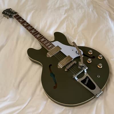 Epiphone Casino with Bigsby Vibrato - Olive Drab - Free Pro Setup image 14