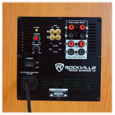Rockville Rock Shaker 12" Inch Wood 800w Powered Home Theater Subwoofer Sub image 12