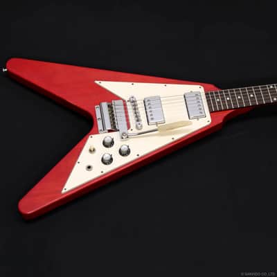 Gibson Custom Shop 1967 Flying V-K Korina w/Vibrola 2001 Cherry image 4