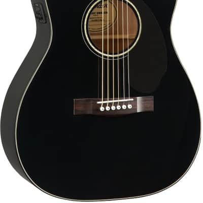 Fender CC-60SCE Concert Acoustic Electric Guitar. Walnut FB, Black image 11