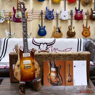 Paul Reed Smith PRS Private Stock #11318 Custom 24 Spalted Maple Top Natural with Dark Cherry Glow 7.65 LBS image 6
