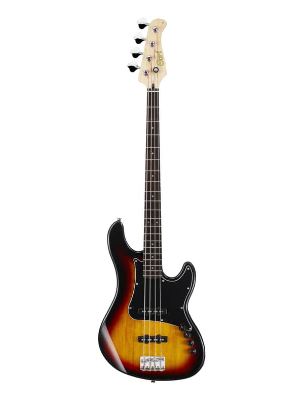 Cort GB34JJ 4-String Electric Bass, JJ Pickups, 3 Tone Sunburst image 1