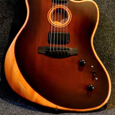 Fender American Acoustasonic Jazzmaster All-Mahogany 2023 Bourbon Burst image 1