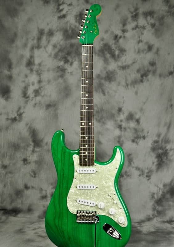 Fender Japan ST62 ASH Stratocaster MH Translucent Green #fe139