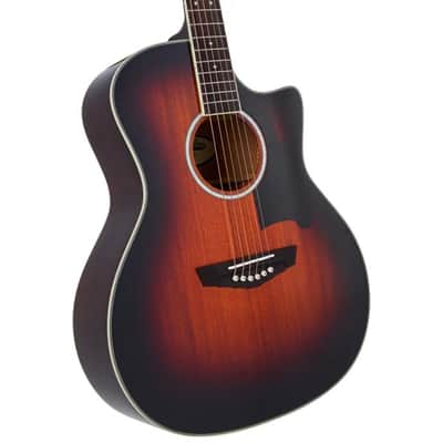 D'Angelico Excel Gramercy Acoustic Electric - Mahogany Burst image 4