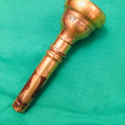 New York Bach-Old-style 1930's-Original Gold Plated Cornet Mouthpiece-7C-Nice! image 1