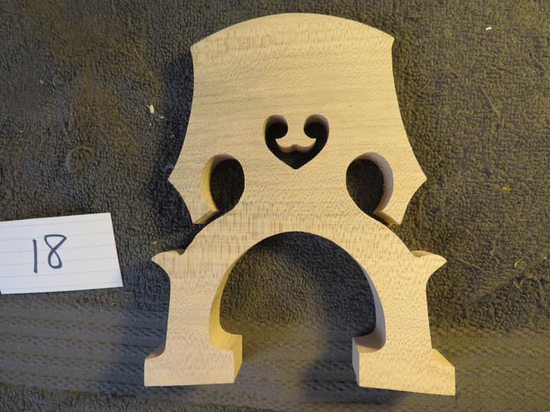 1/4 String Bass bridge no name - wood image 1