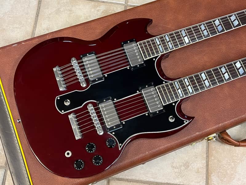 1990 Gibson EDS-1275 Doubleneck cherry red with case image 1