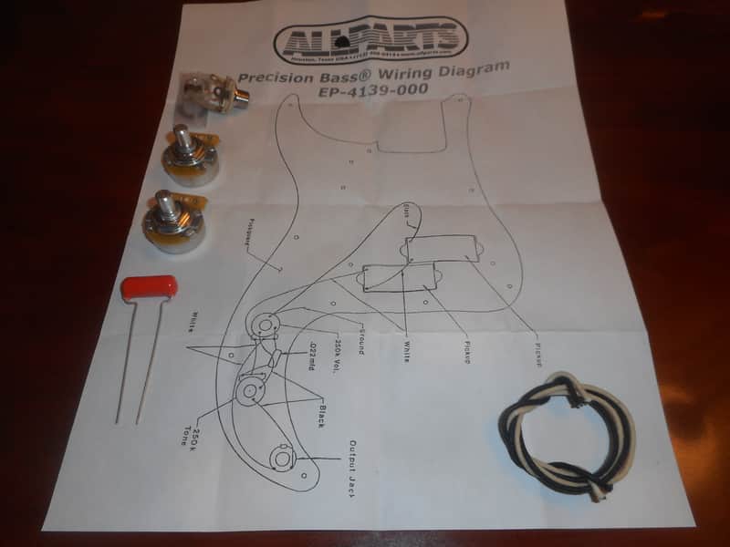 Allparts Wiring Kit For Precision Bass Style Guitars, #EP-4139-000 image 1