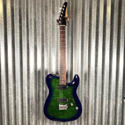 Musi Virgo Fusion Telecaster HH Deluxe Tremolo Greenburst Guitar #1012 Used image 2