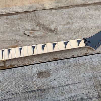 24 fret sharkfin inlays maple floyd rose nut shred guitar Neck replacement DIY Guitar neck. image 2