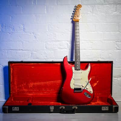 Fender Stratocaster with Birsdeye Maple Neck Candy Apple Red 1960 image 2