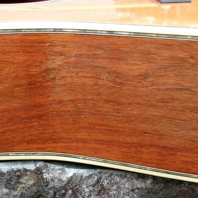 1975 Yairi YW-600 Dreadnought Guitar New Jacaranda Natural+Vintage Flight Case image 19