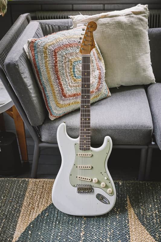 Fender Custom Shop ’63 Stratocaster Chambered Olympic White Journeyman Relic image 1