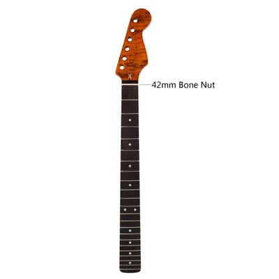 TGP 22 Frets Canada Maple Neck Rosewood Fingerboard Bone Nut Guitar Neck for ST Style guitar,price include the import duty for US buyer image 3