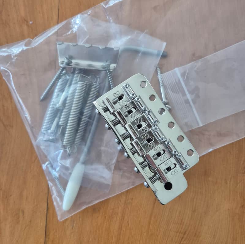 Callaham Vintage S Model Strat Bridge Assembly 2010s - Chrome image 1