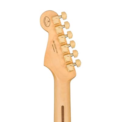 Fender Limited Edition Player Stratocaster Electric Guitar w/Gold Hardware, Maple FB, Black image 7