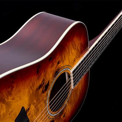 Washburn DFBDA Deep Forest Burl Collection Dreadnought Acoustic Guitar-Amber Fade Gloss image 15