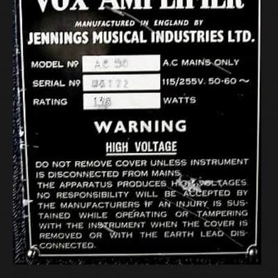 VOX AC50 JMI 1965 - HEAD Black Tolex image 11