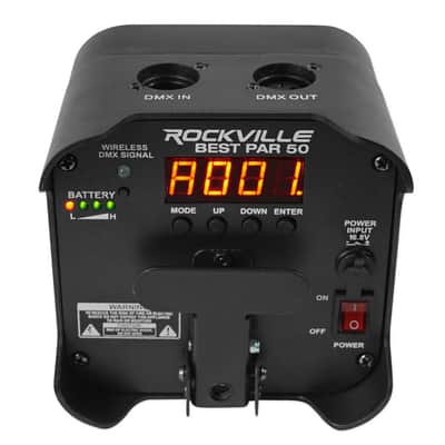 2 Rockville BEST PAR 50 Rechargeable Par Can Wash Lights w/Wireless DMX+RGBWA+UV image 8