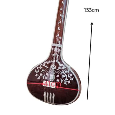 Female Tanpura Indian Brown Wood Tanpuri/Tanpura 4 String Musical Instruments Gift For For Professional Player and Beginners, Indian Tanpura image 5