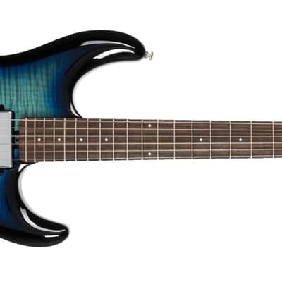 Ernie Ball Music Man Luke 4 HH Maple Top Blue Dream with Mono Case image 2